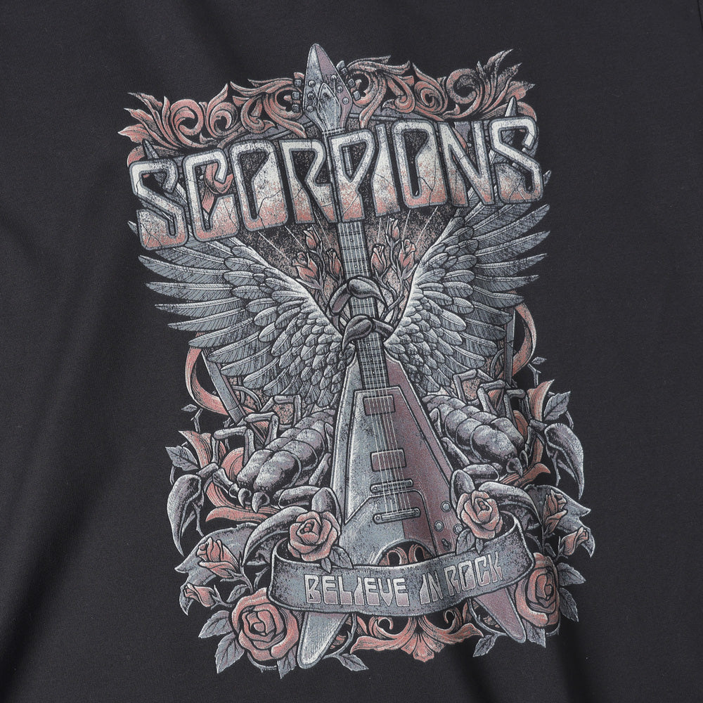 度詰め天竺 製品プリント SCORPIONS T906