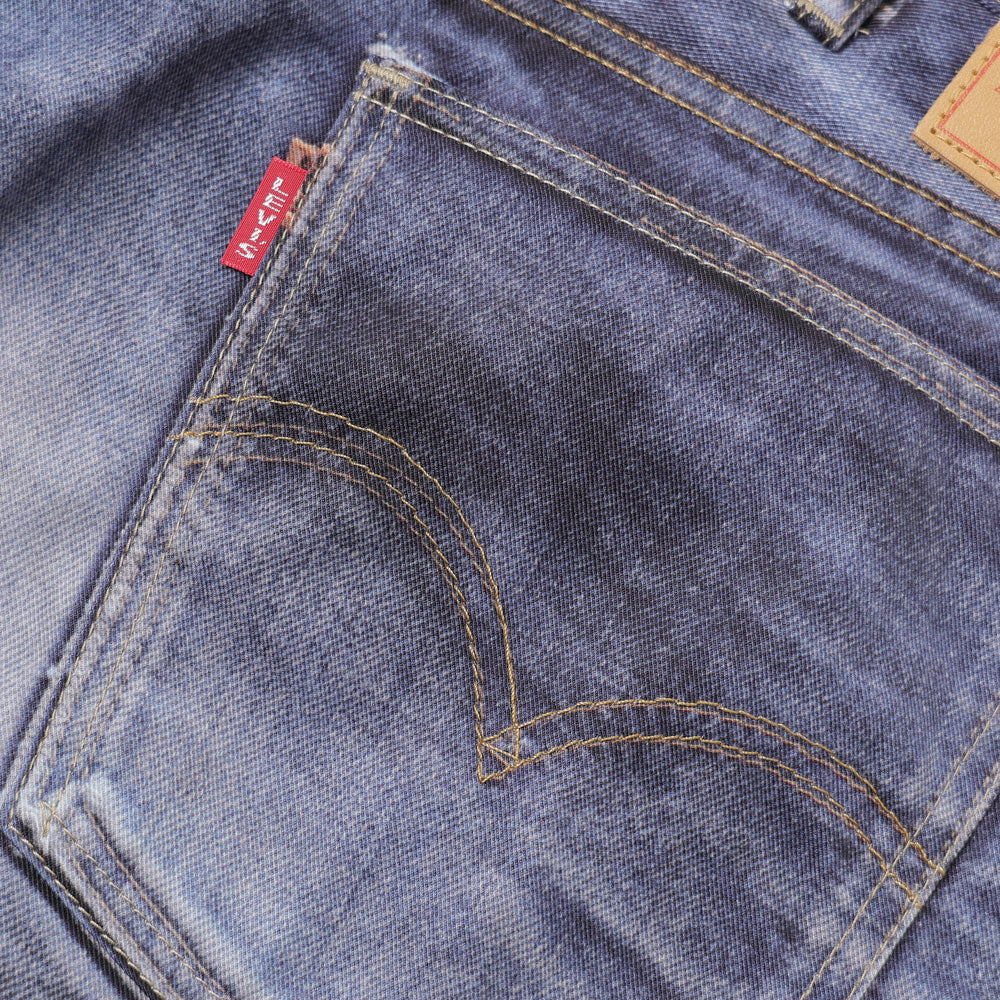 ナイロンツイル インクジェットプリント Levi's Wネーム BerBerjin P918