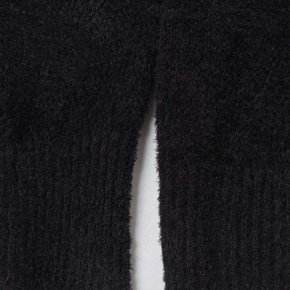 Cotton shaggy crew neck knit