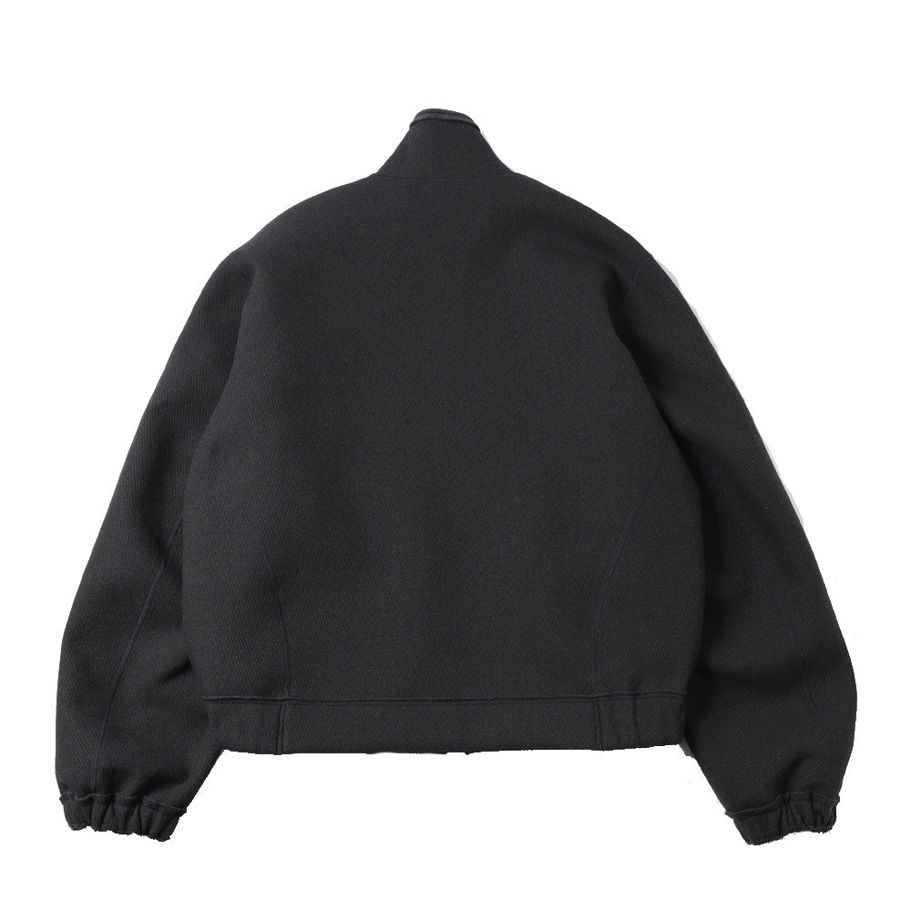 REVERSIBLE STAND NECK BLOUSON - Double Face Fab. Wool & Crush Velour -