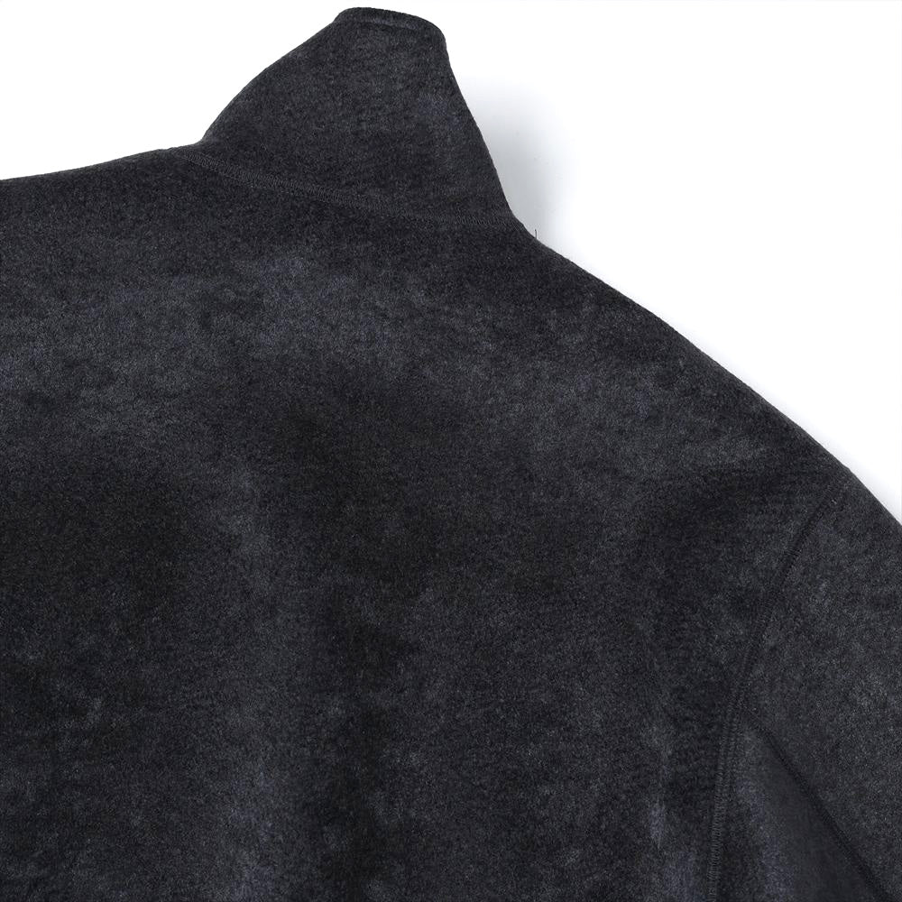 REVERSIBLE STAND NECK BLOUSON - Double Face Fab. Wool & Crush Velour -