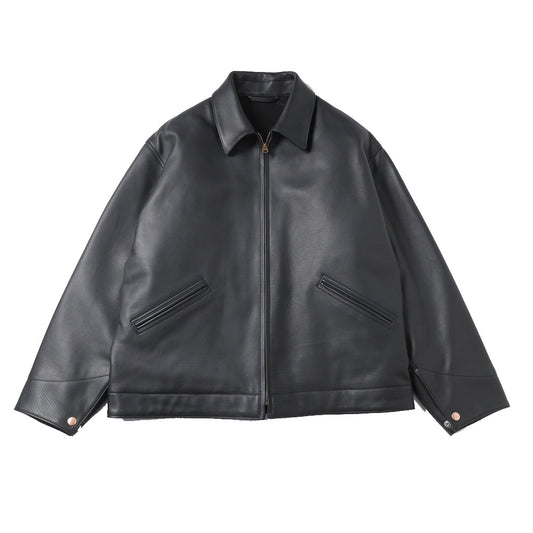 カーフスキン ジップショートジャケット