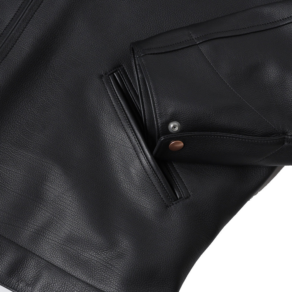 カーフスキン ジップショートジャケット