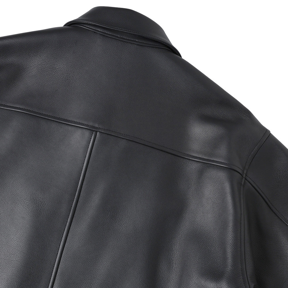 カーフスキン ジップショートジャケット