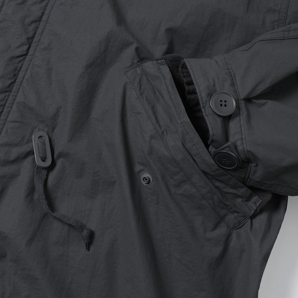 コットンナイロン ミリタリー フーデッドコート