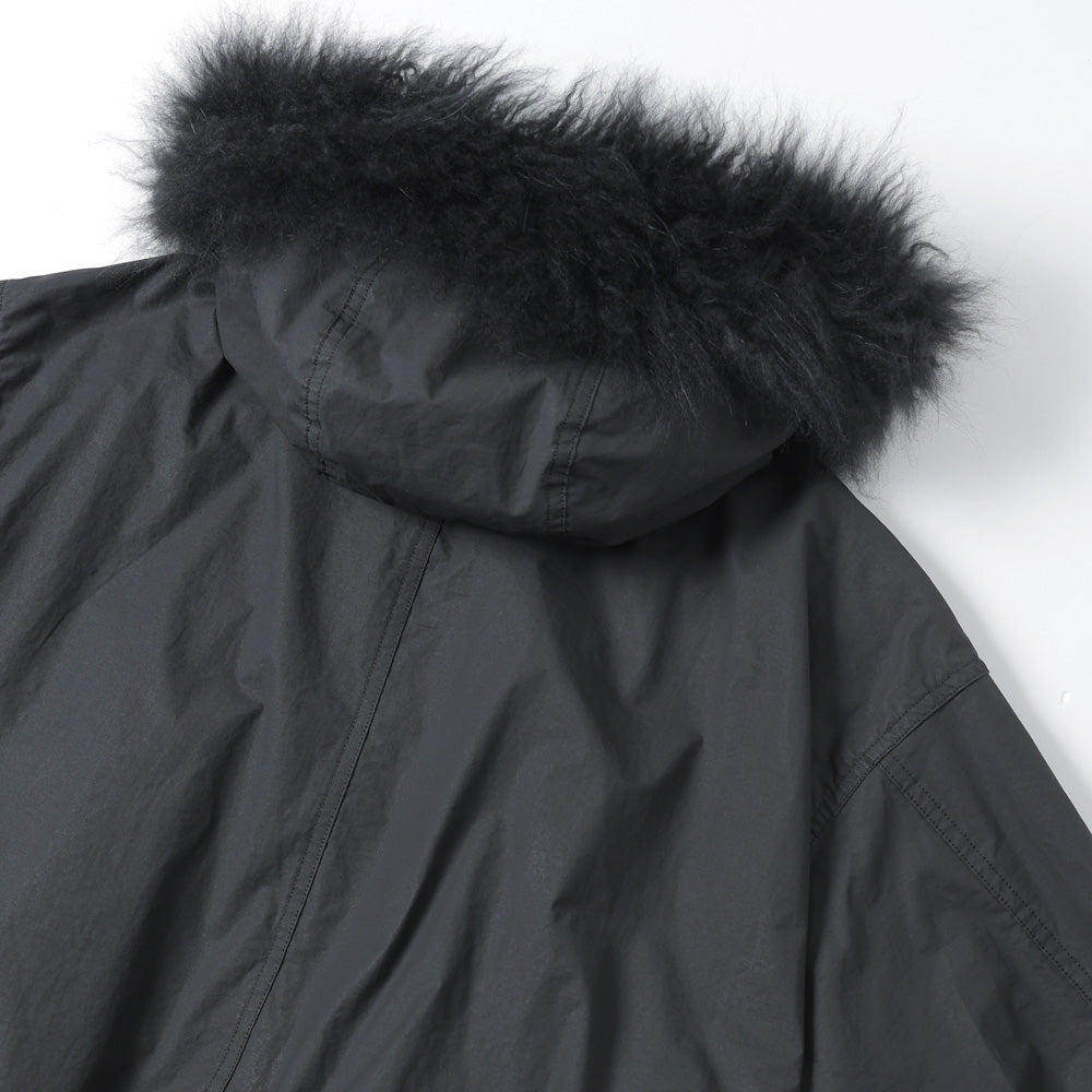 コットンナイロン ミリタリー フーデッドコート