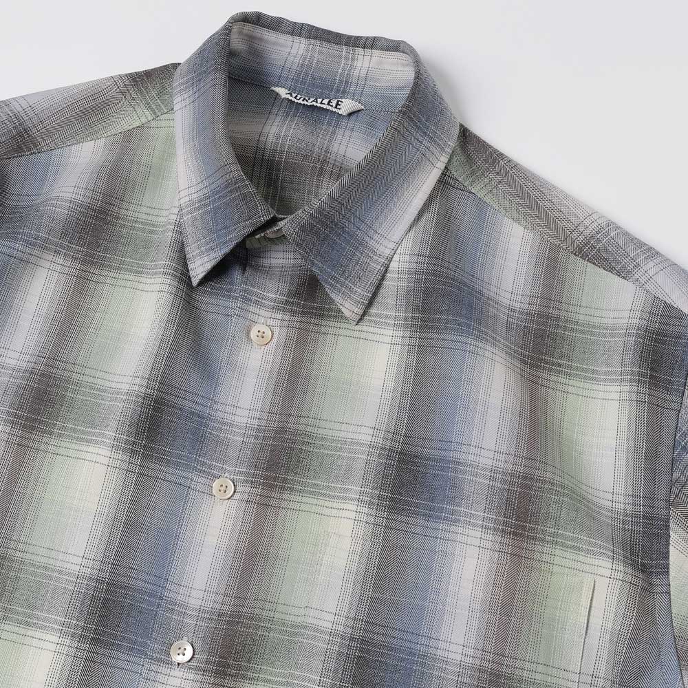 SUPER LIGHT WOOL CHECK SHIRT