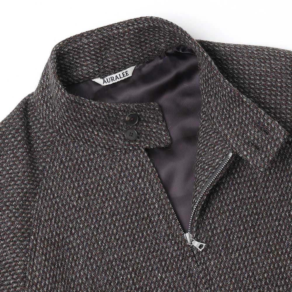 ALPACA WOOL SILK TWEED ZIP BLOUSON