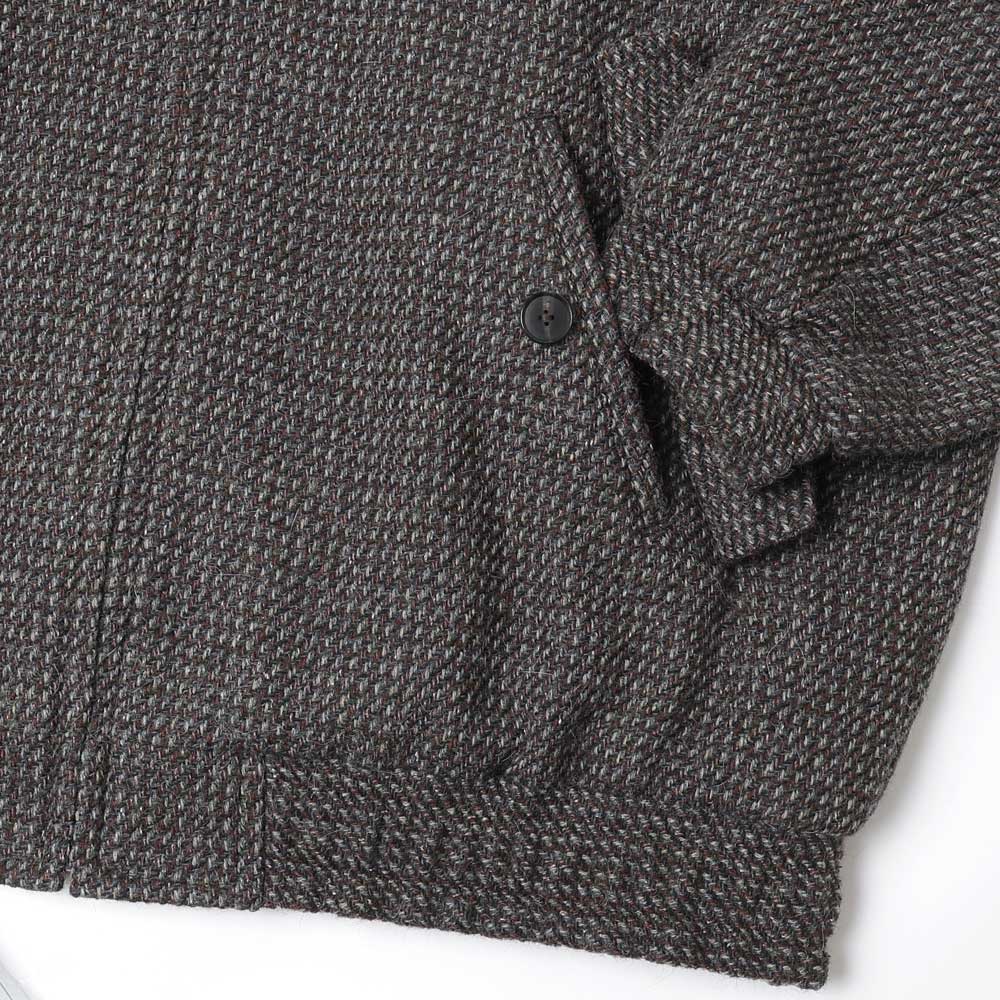 ALPACA WOOL SILK TWEED ZIP BLOUSON