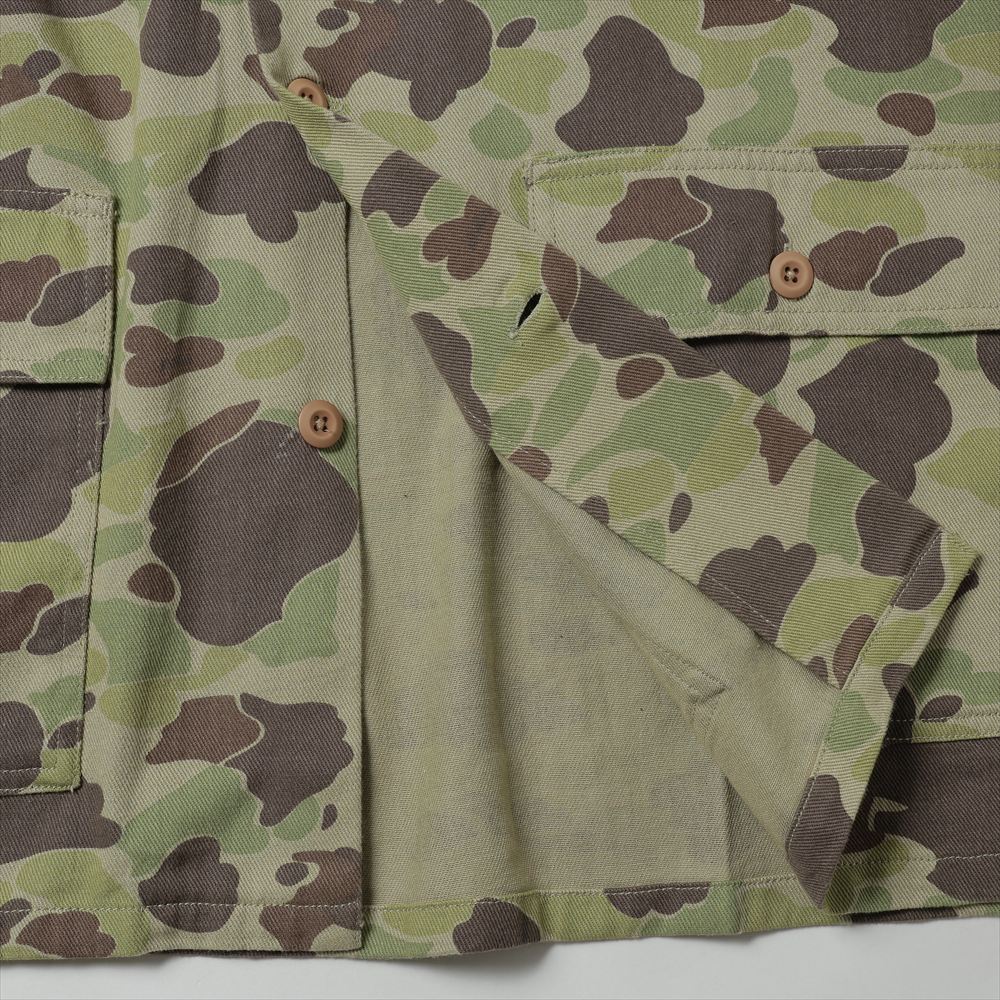 Military Shirt Jacket - Camo Twill