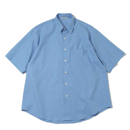 WASHED FINX TWILL BIG HALF SLEEVED SHIRT