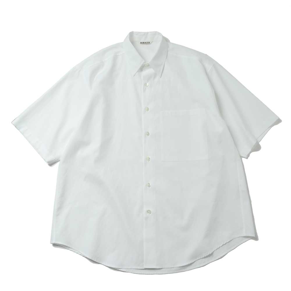 AURALEE) WASHED FINX TWILL BIG HALF SLEEVED SHIRT (A26SS03TN AURALEE) WASHED FINX TWILL BIG HALF SLEEVED SHIRT (A26SS03TN