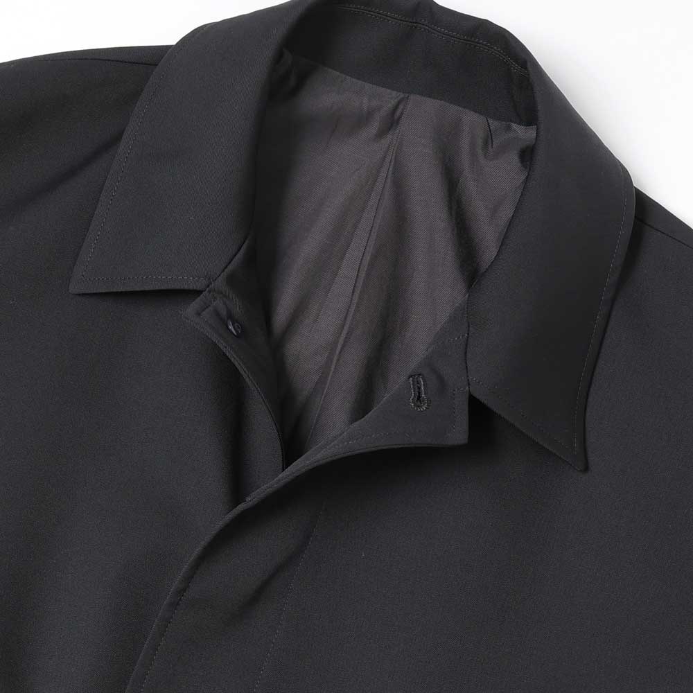 Scale Off Wool Balmacaan Coat
