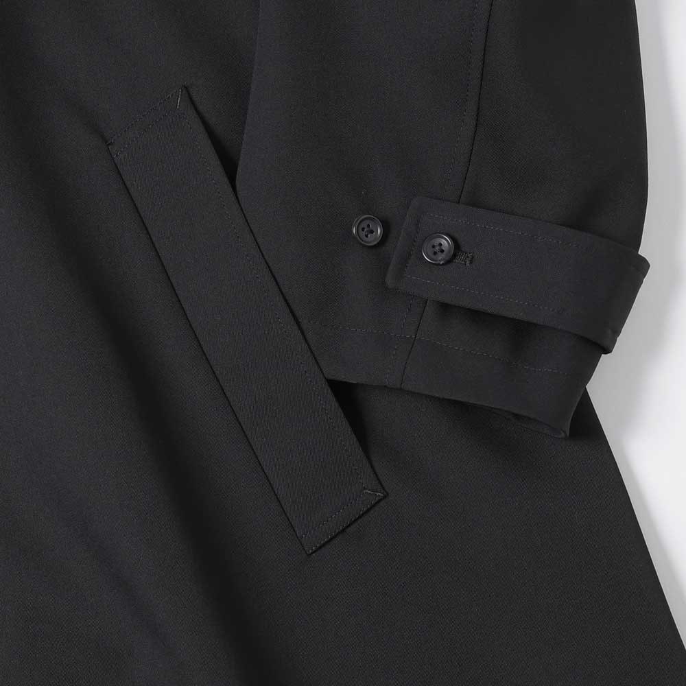 Scale Off Wool Balmacaan Coat