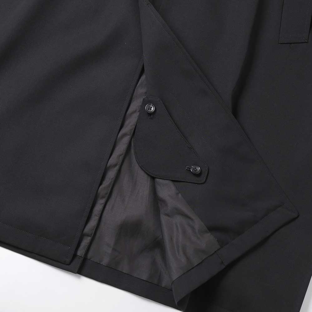 Scale Off Wool Balmacaan Coat
