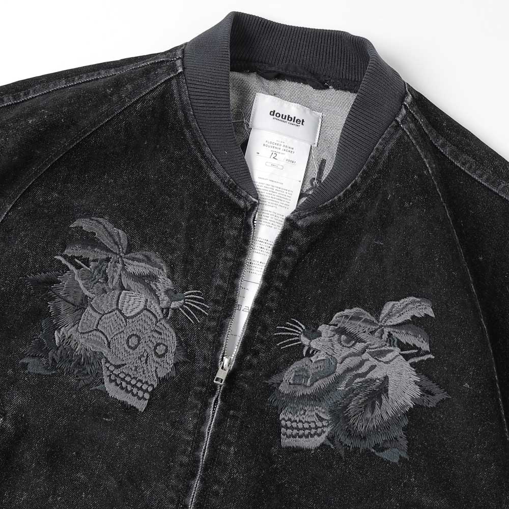 FLOCKED DEINM SOUVENIR JACKET