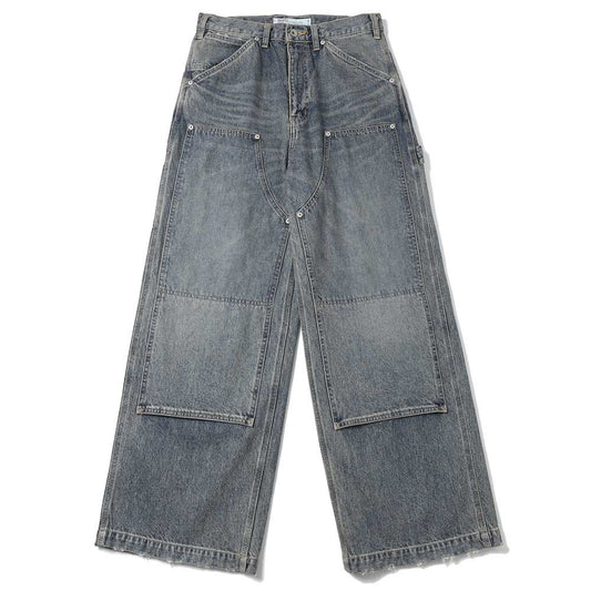 Vintage Washed Painter Denim Wide Pants