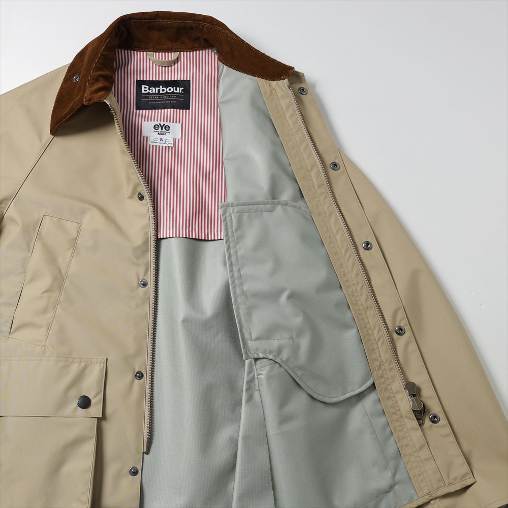 Nylon polyurethane laminate x cotton corduroy Barbour W name J909