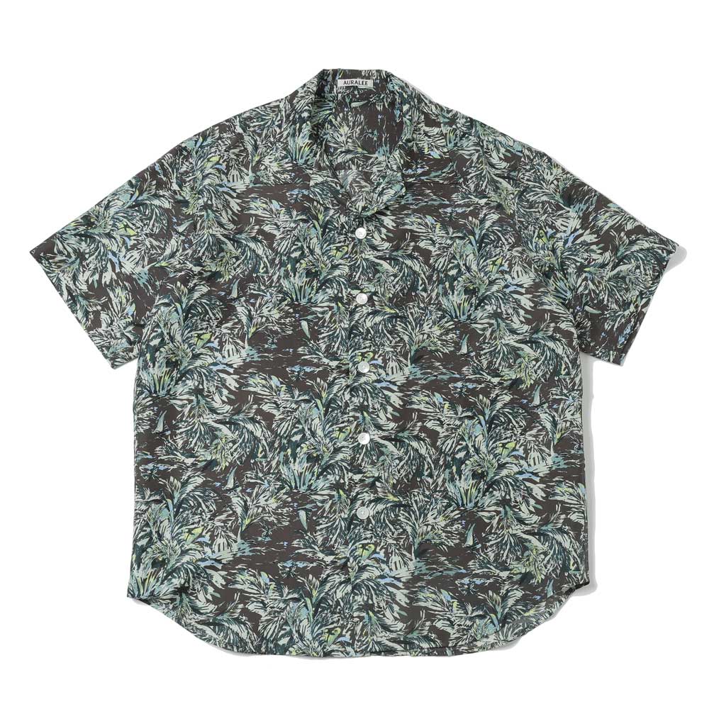 AURALEE) PRINTED AIRY SILK HALF-SLEEVED SHIRT (A26SS01AP