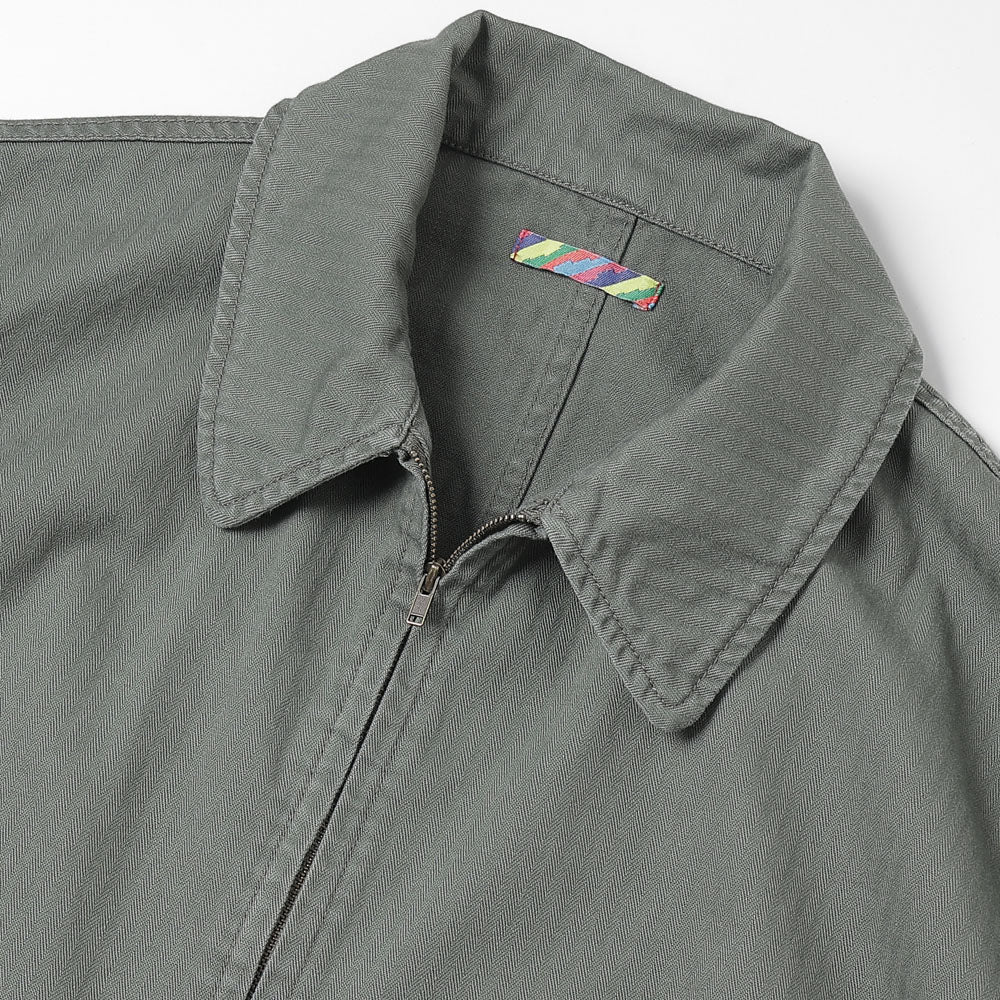 HERRINGBONE ZIP JACKET