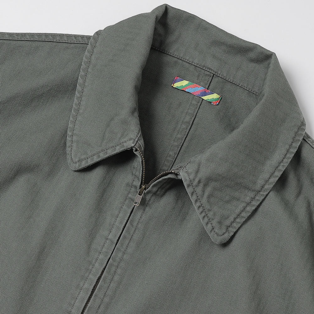 HERRINGBONE ZIP JACKET