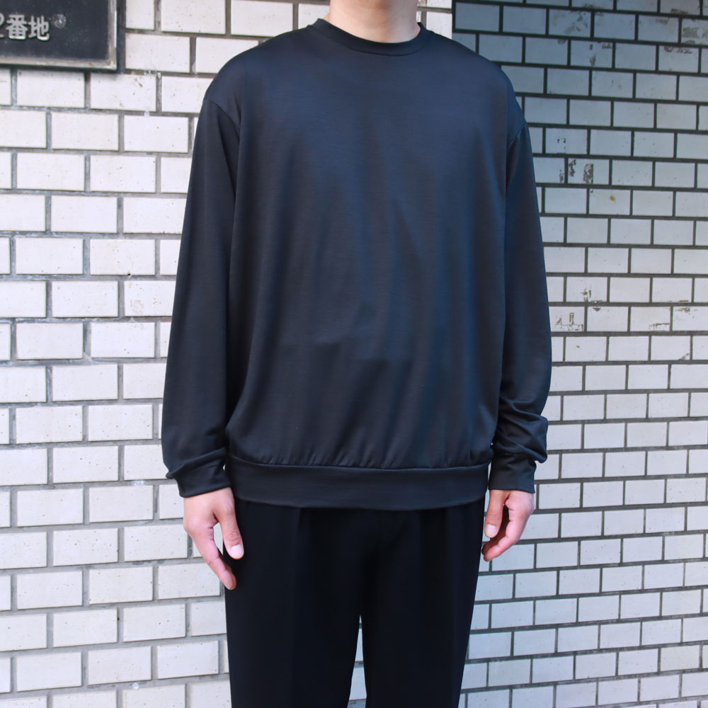 CREW NECK SUPER120s WOOL SINGLE JERSEY WASHABLE