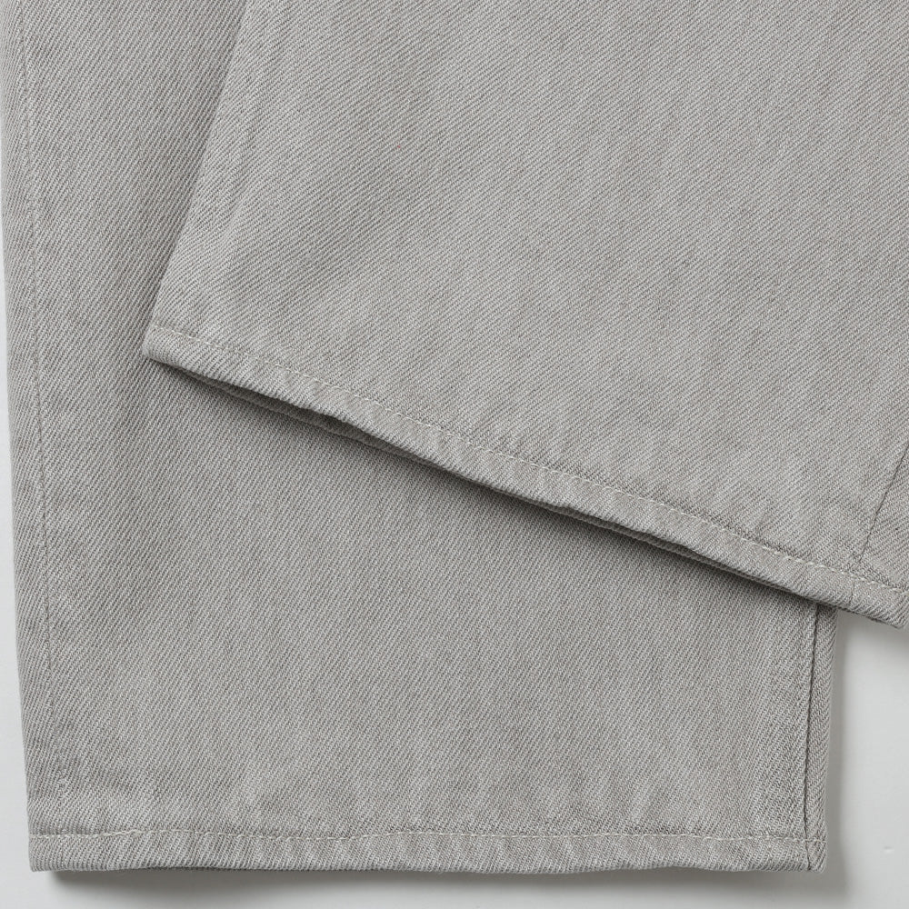 FADED HARD TWIST BROWN DENIM WIDE PANTS