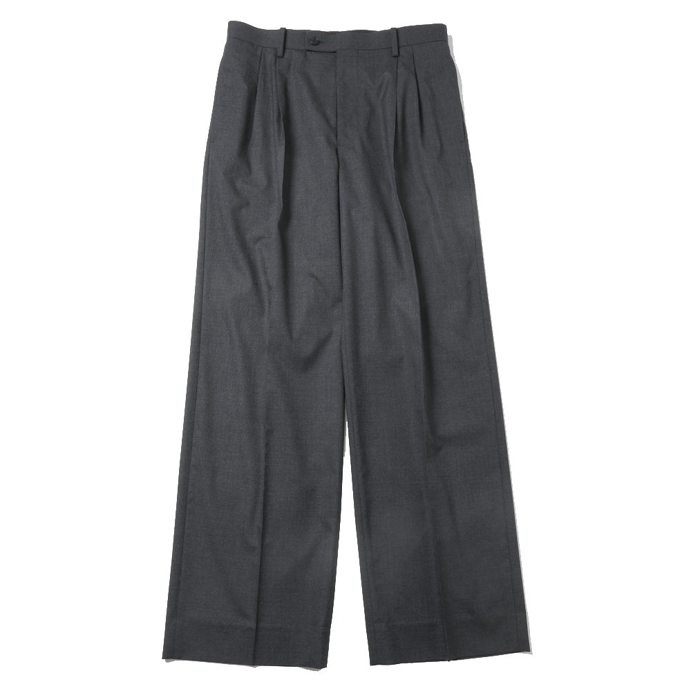 AURALEE) ULTRA FINE TROPICAL WOOL TWO-TUCK SLACKS (A26SP02MT