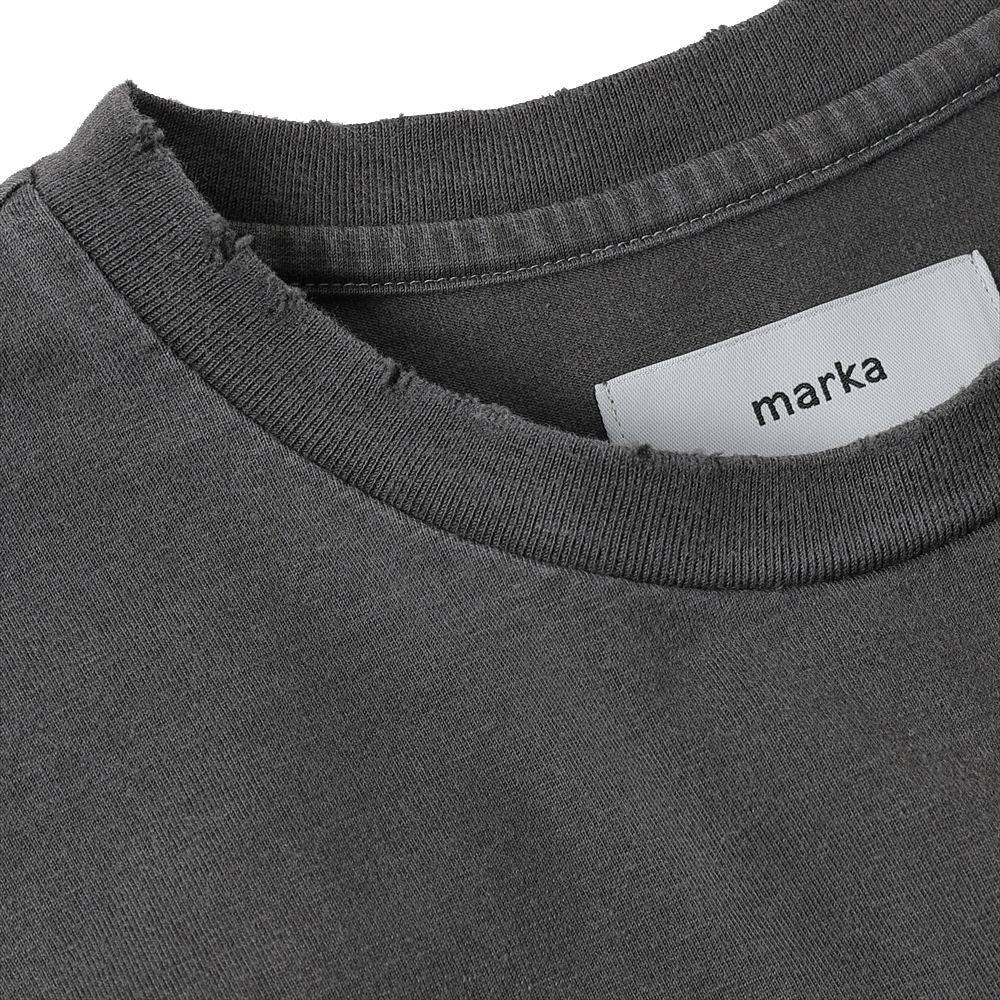 CREW NECK DAMADED TEE ORGANIC COTTON