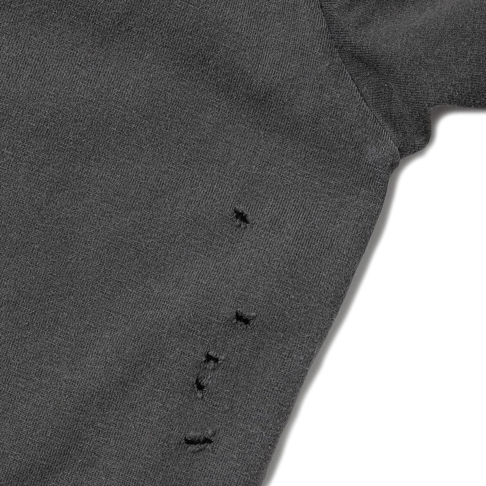 CREW NECK DAMADED TEE ORGANIC COTTON