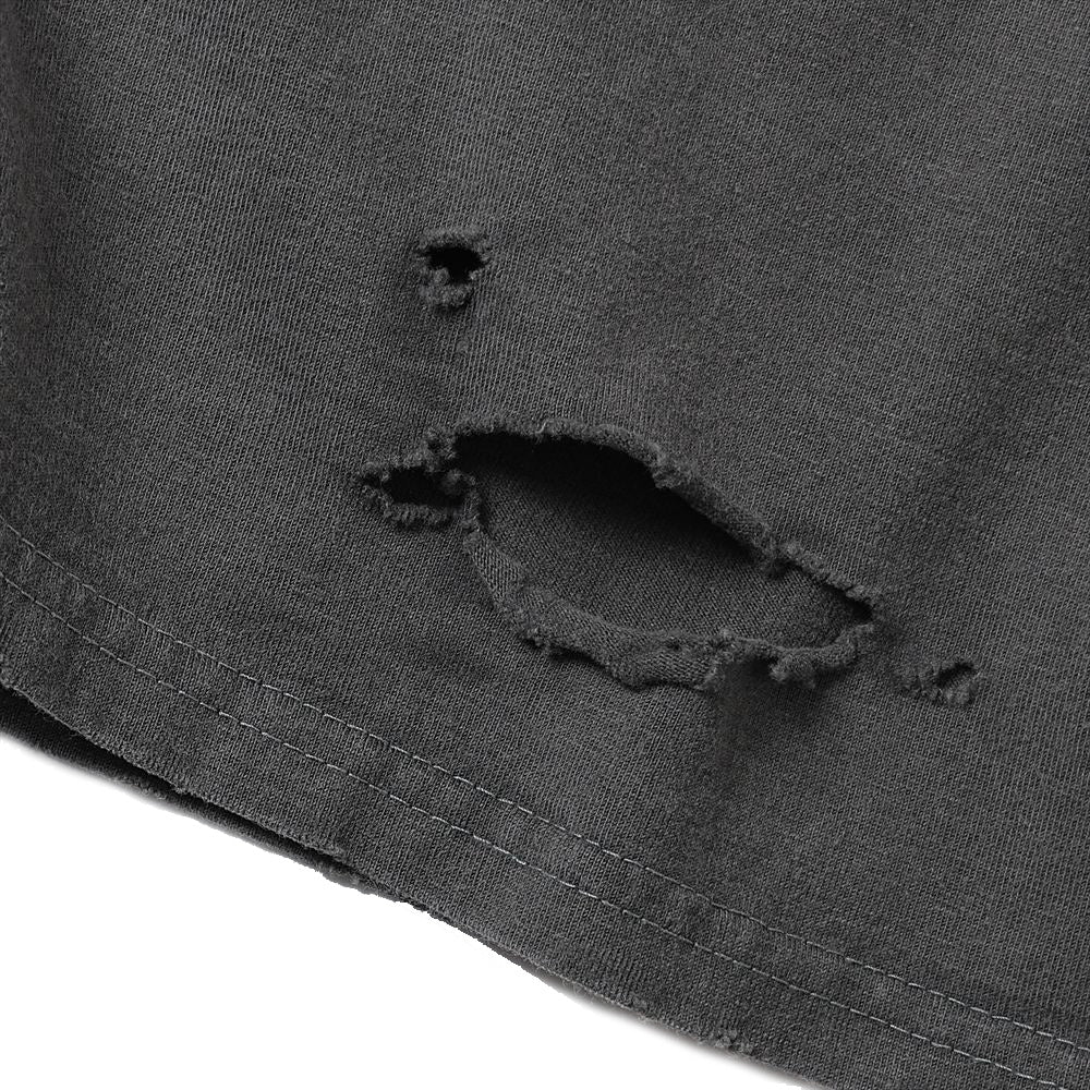 CREW NECK DAMADED TEE ORGANIC COTTON