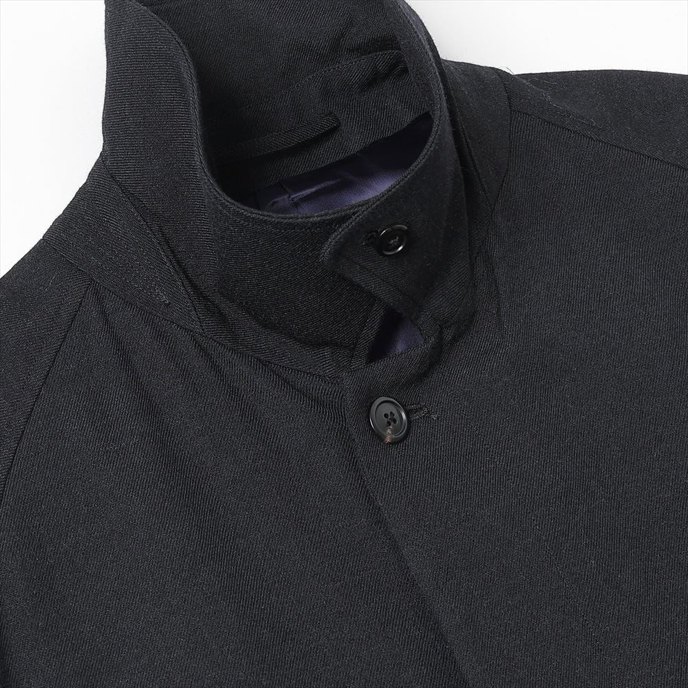 RAGLAN SLEEVE COAT TUMBLED WOOL SERGE