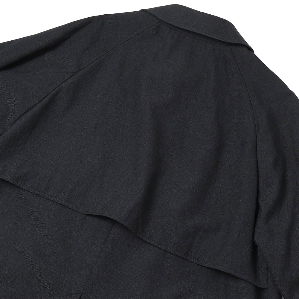 RAGLAN SLEEVE COAT TUMBLED WOOL SERGE