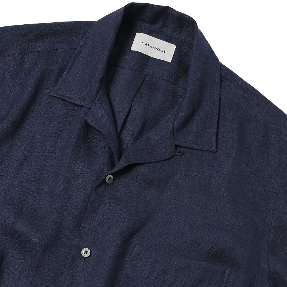 OPEN COLLAR S/S SHIRT HEMP