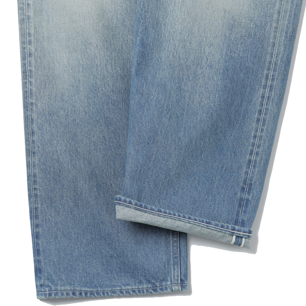 SELVEDGE FADED HEAVY DENIM WIDE PANTS