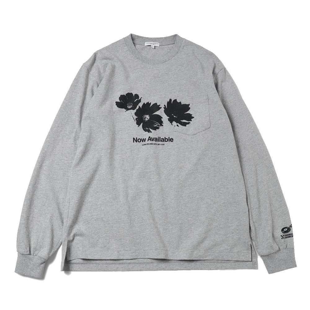 ENGINEERED GARMENTS Printed Cross Crew Neck L/S T-shirt (SW135