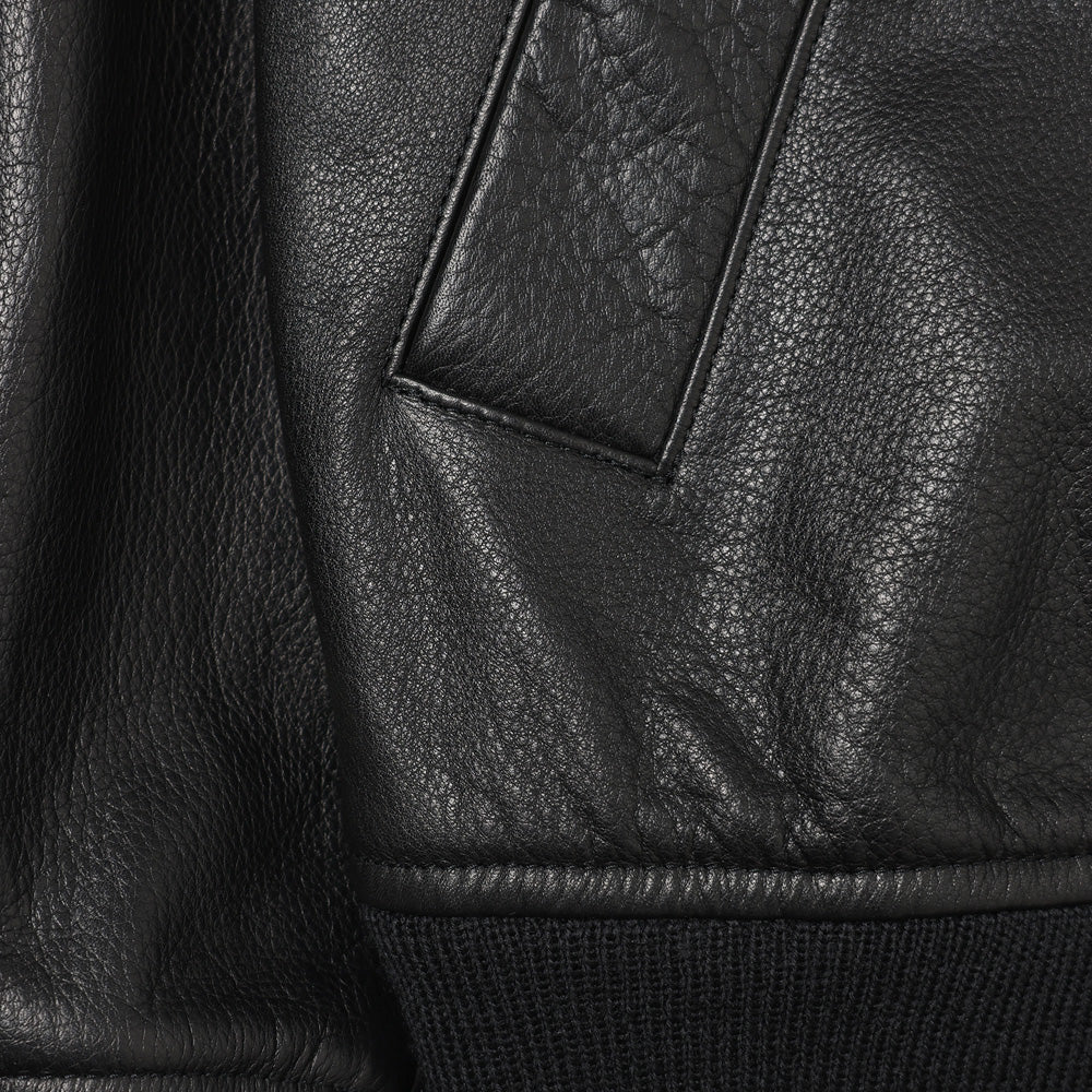 C0W LEATHER - ZIP UP BLOUSON