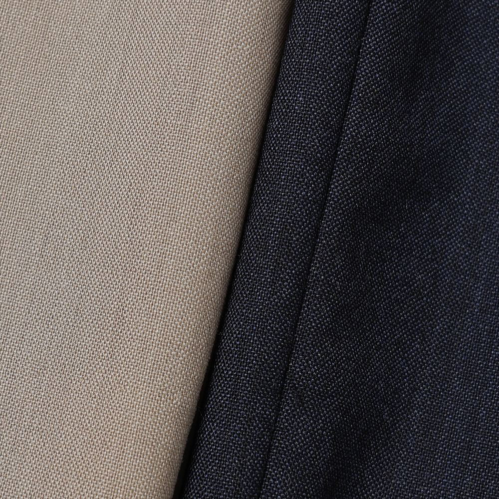 TWO TUCK MILITARY TROUSERS WOOL TROPICAL MELANGE