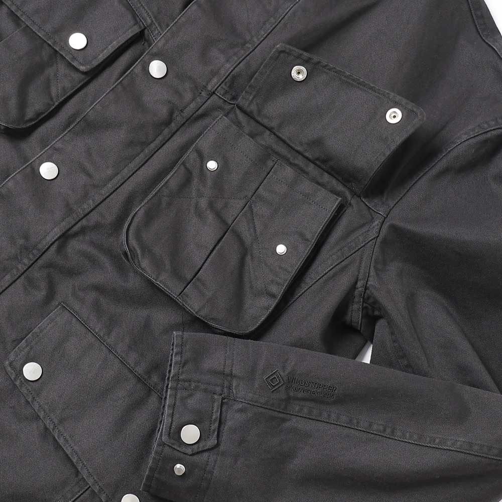 RIDER JACKET COTTON DRILL PIGMENT DYE WITH WINDSTOPPER