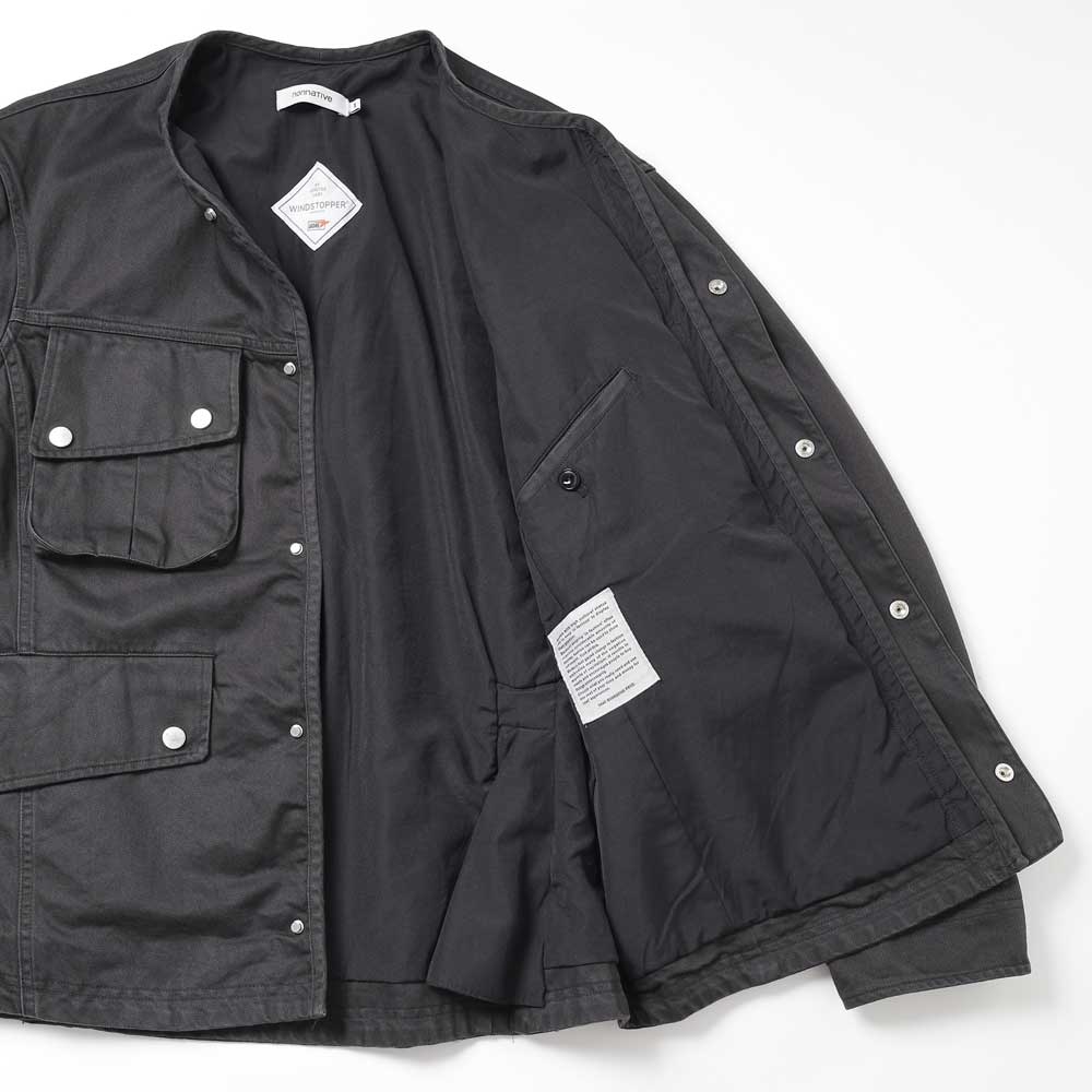 RIDER JACKET COTTON DRILL PIGMENT DYE WITH WINDSTOPPER