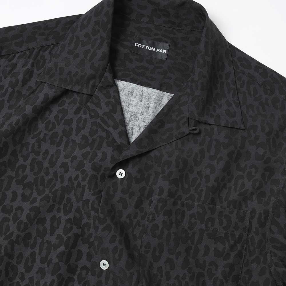 Shawn レオパード L/S レーヨンシャツ