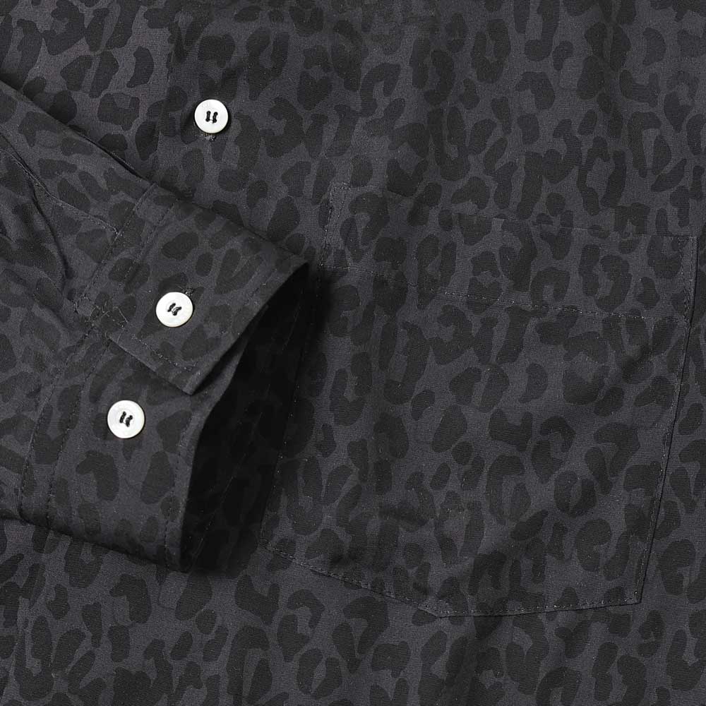 Shawn レオパード L/S レーヨンシャツ