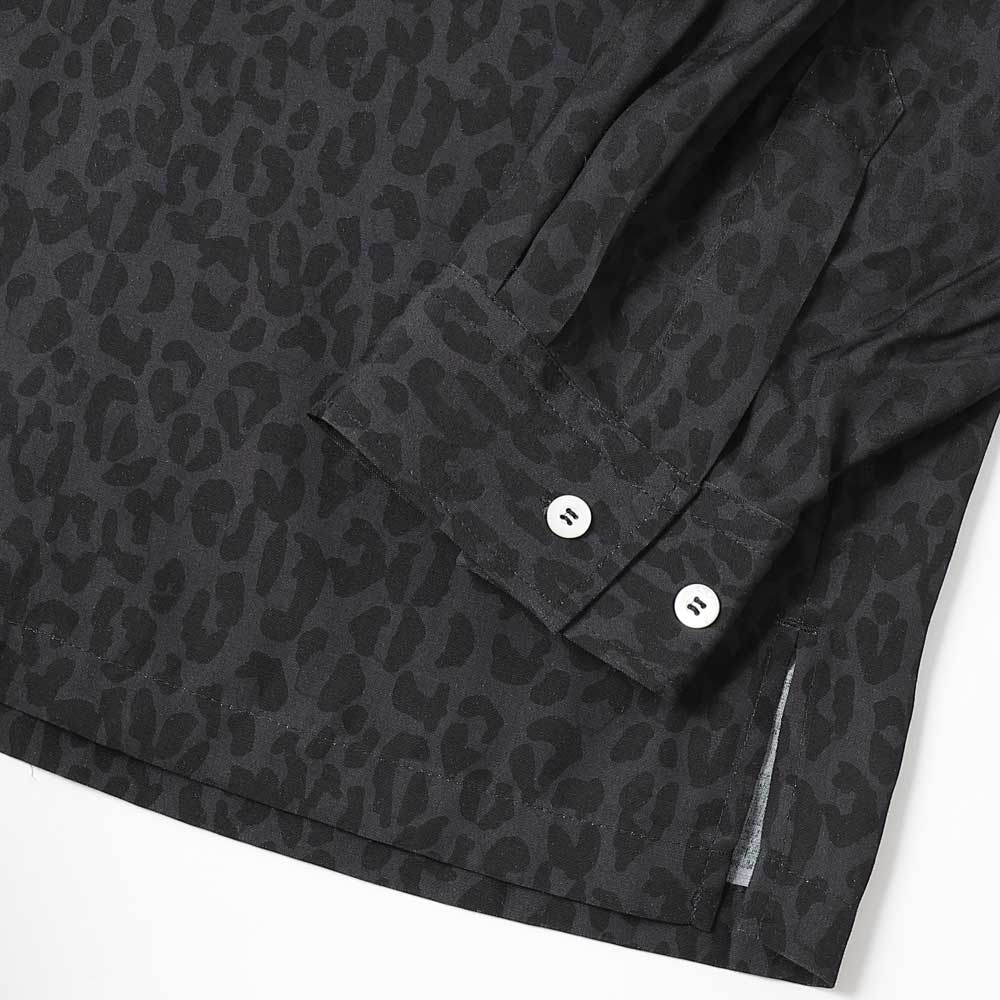 Shawn レオパード L/S レーヨンシャツ