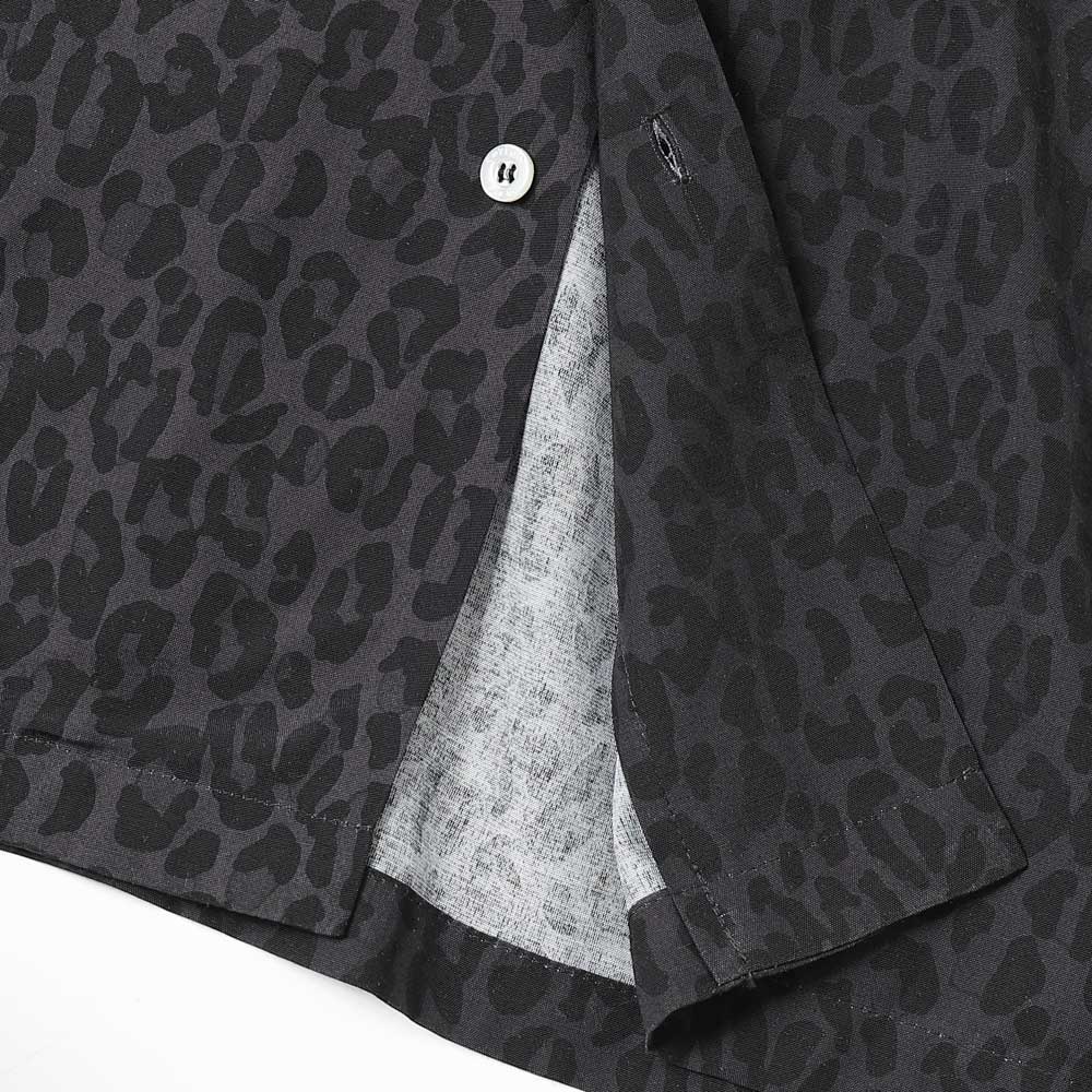 Shawn レオパード L/S レーヨンシャツ