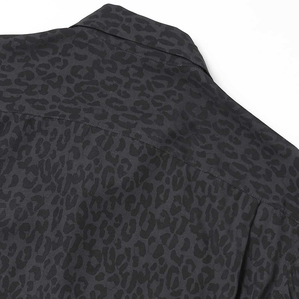 Shawn レオパード L/S レーヨンシャツ