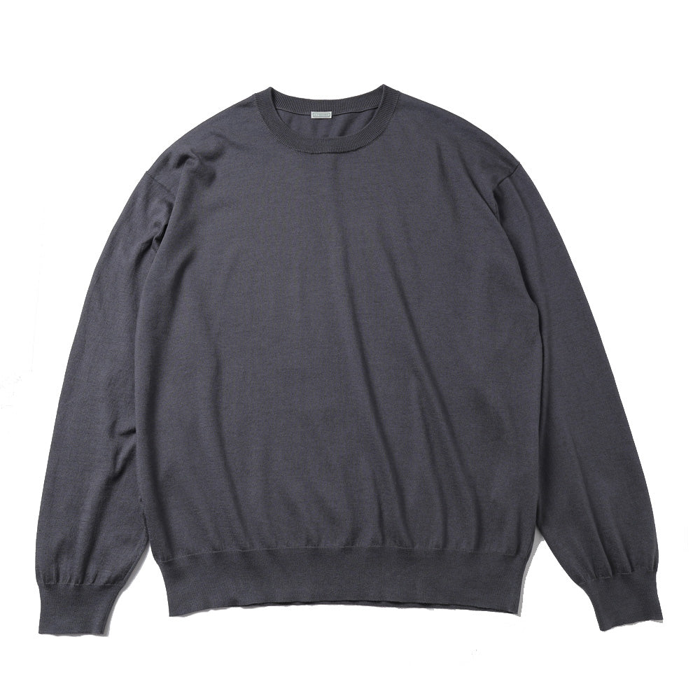 Wool Cotton High Gauge Crew Neck Sweater
