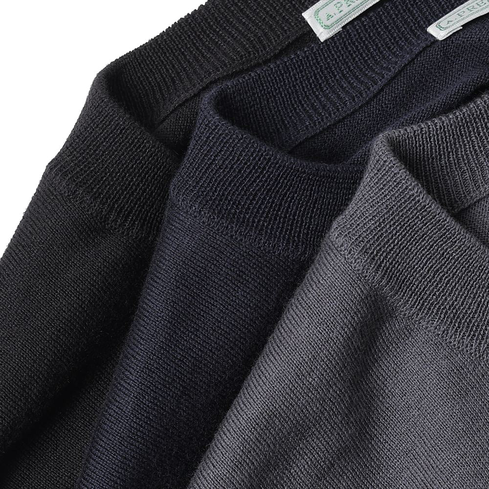 Wool Cotton High Gauge Crew Neck Sweater