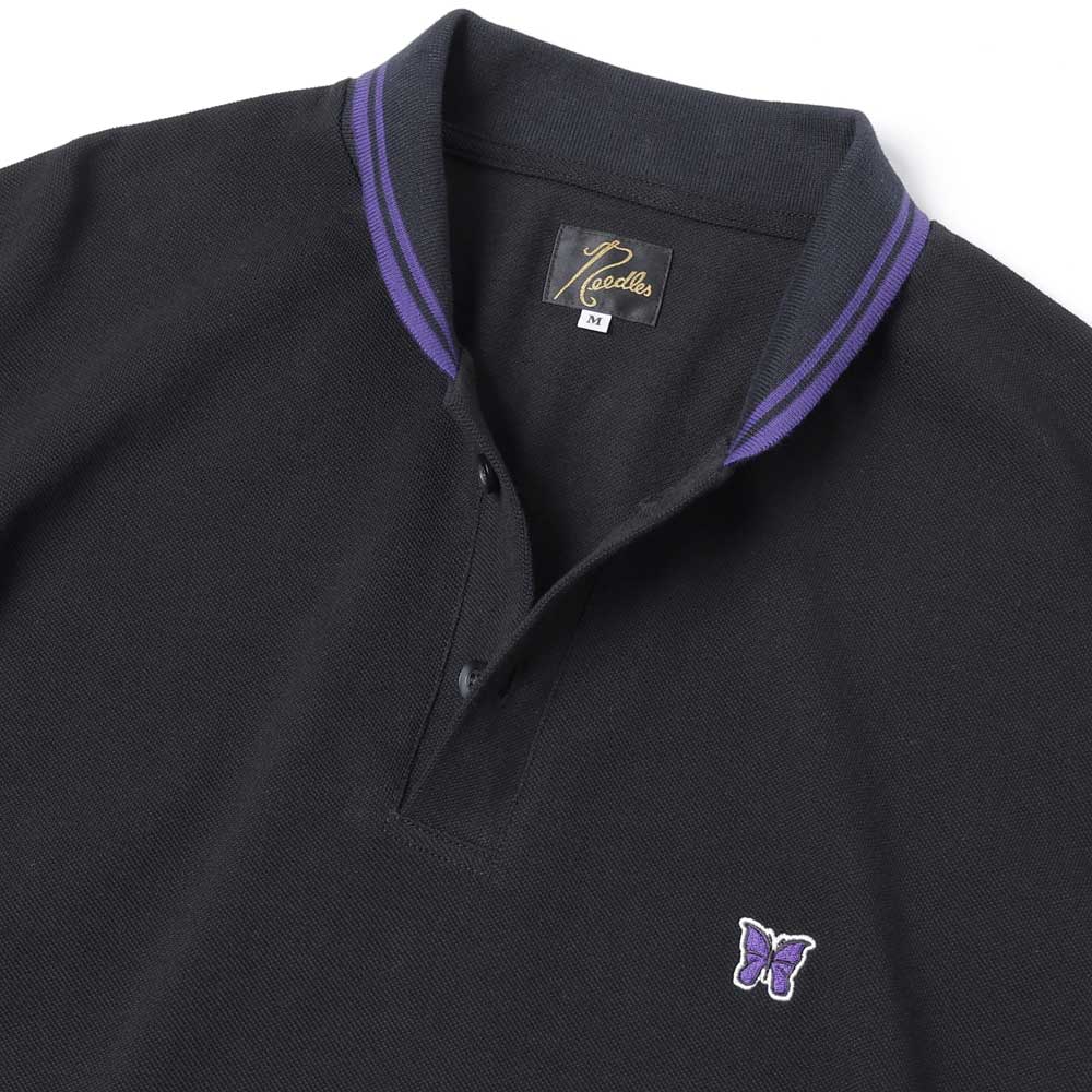Shawl Collar L/S Polo - Cotton Pique