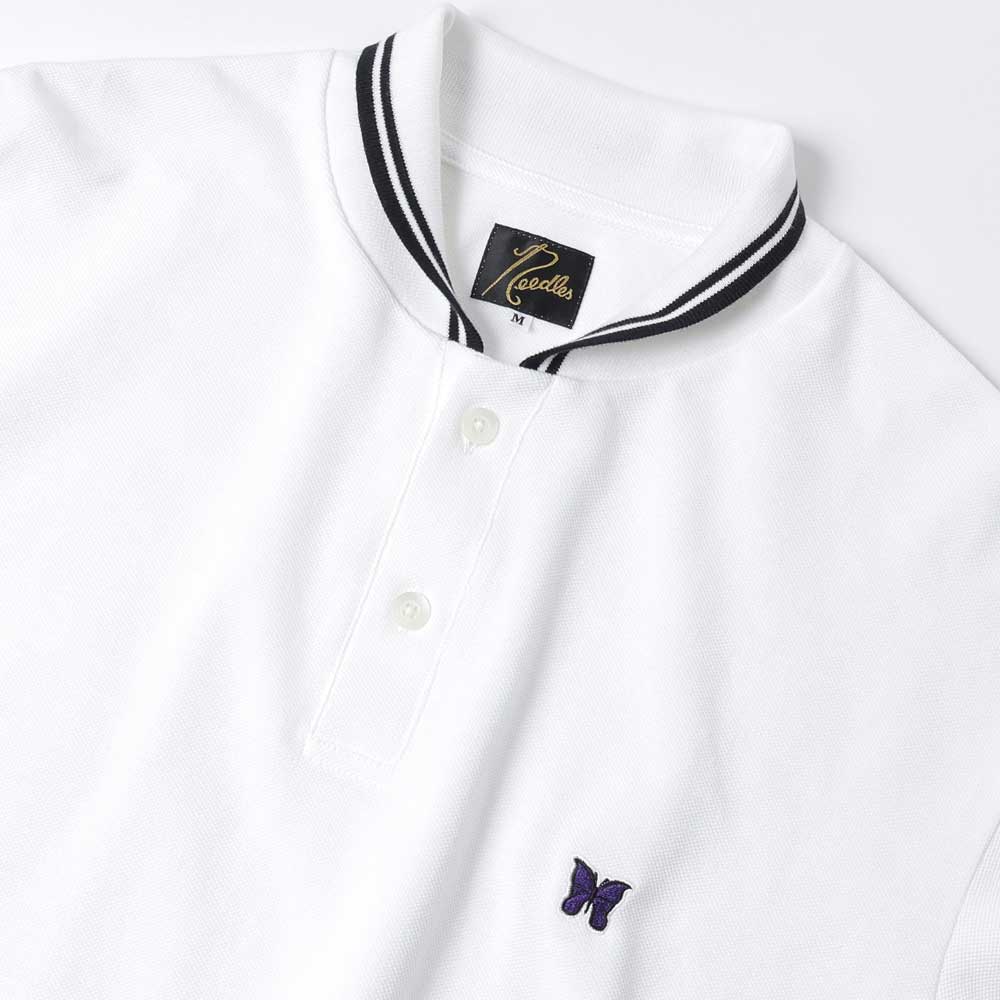 Shawl Collar L/S Polo - Cotton Pique