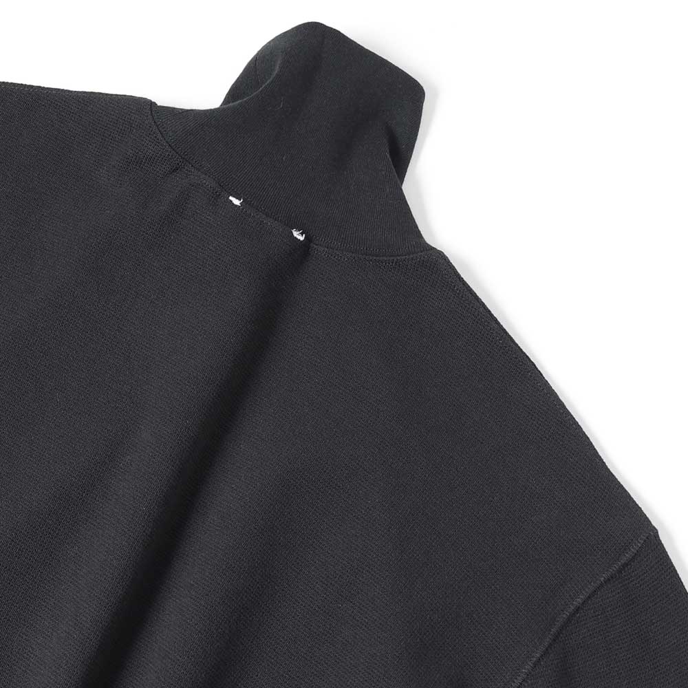 HIGH NECK LONG SLEEVE TEE - 26/1 BD Micro Waffle -